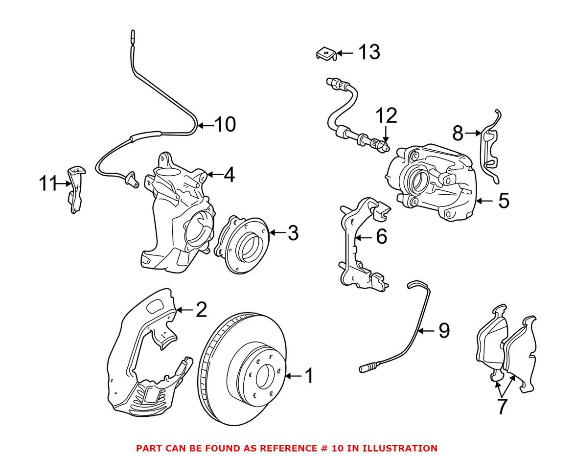 BMW ABS Wheel Speed Sensor - Front 34521182159